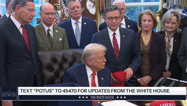 President Trump Holds Court During Bill Signing Today