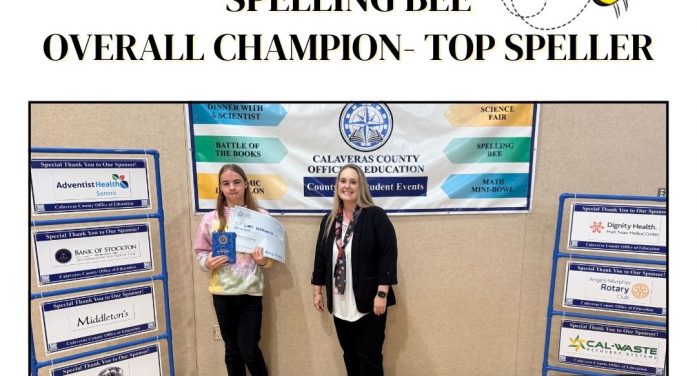 Repeat Champion Headlines 55th Annual Calaveras County Spelling Bee