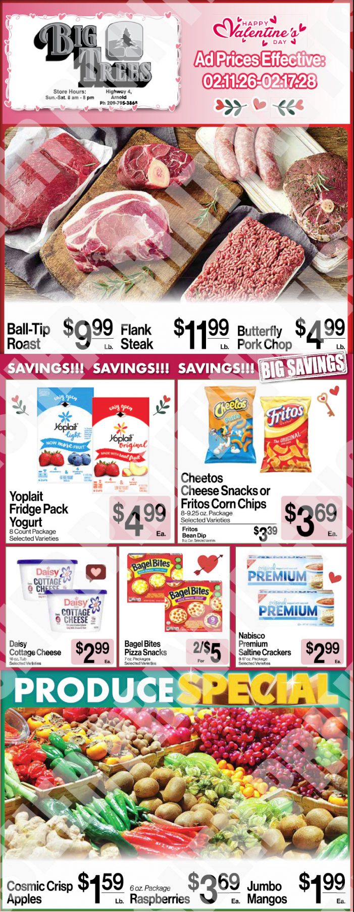 Big Trees Market Weekly Ad with Grocery, Produce, Meat & Deli Specials Through February 17th! Shop Local & Save!