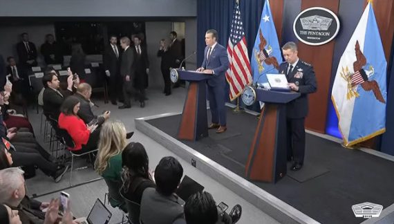 Secretary of War Pete Hegseth and Chairman of the Joint Chiefs of Staff Gen. Dan Caine Hold a Press Briefing
