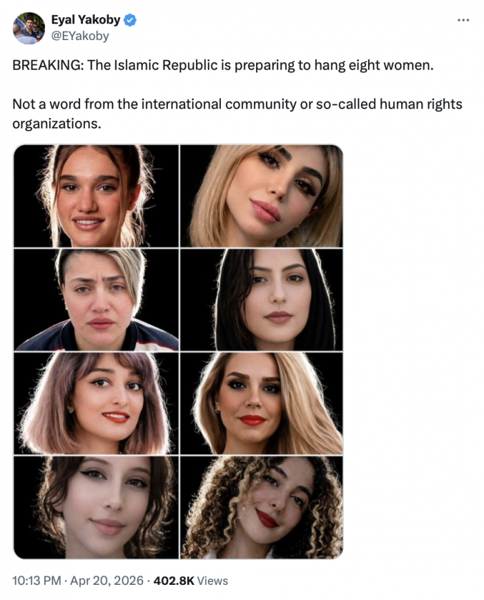 Iran Will Not Execute 8 Women Protestors Tonight