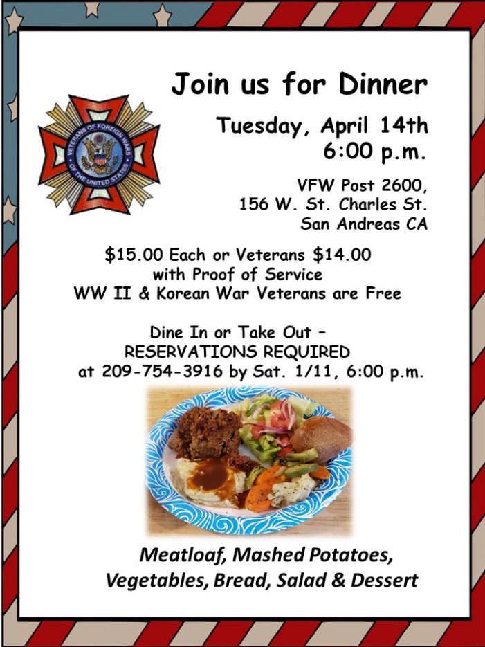 Join the VFW for Dinner!