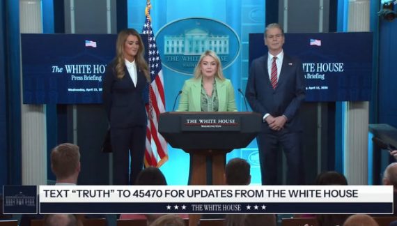 Press Secretary Karoline Leavitt, Scott Bessent, and Kelly Loeffler Brief Members of the Media