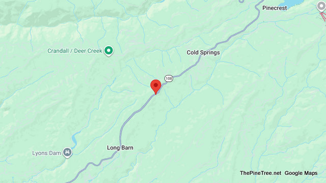 Traffic Update….Vehicle vs Embankment Near Sr108 / Bald Mountain Heliport Rd