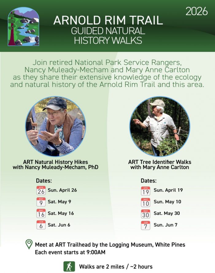 Arnold Rim Trail — Guided Natural History & Tree Identifier Walks – 2026