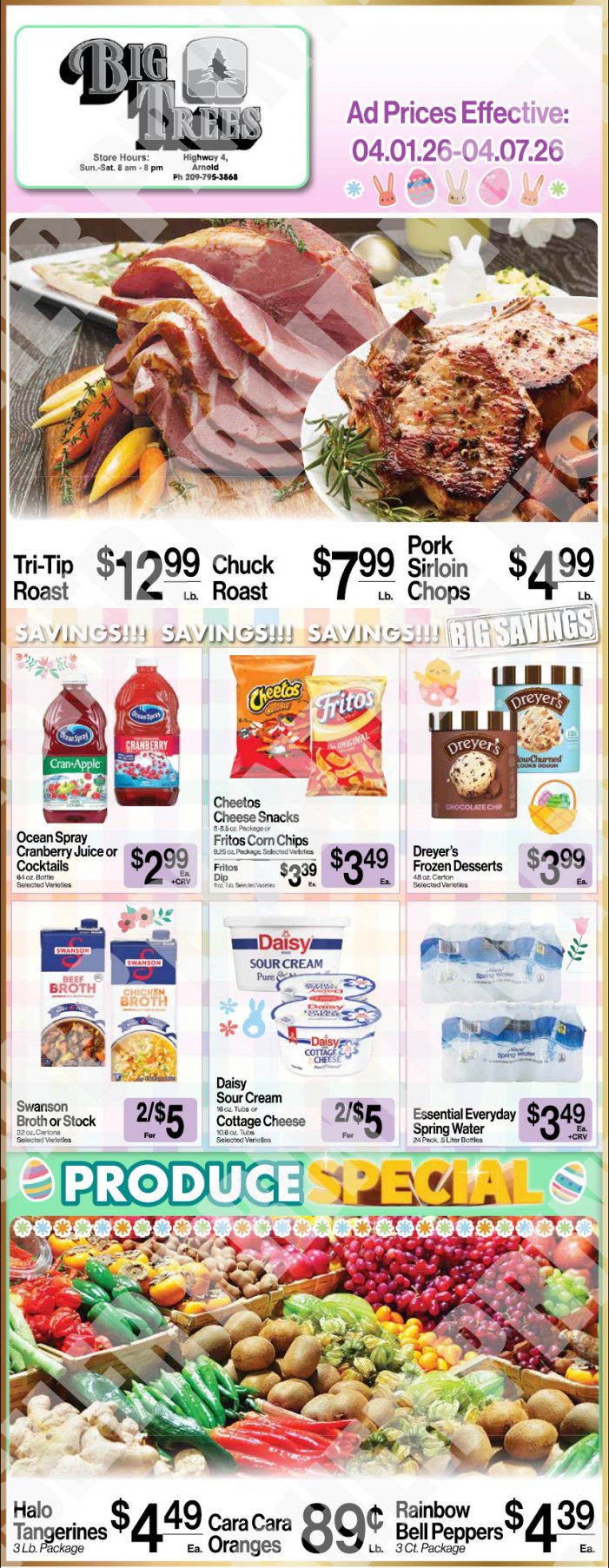 Big Trees Market Weekly Ad with Grocery, Produce, Meat & Deli Specials Through April 7th! Shop Local & Save!