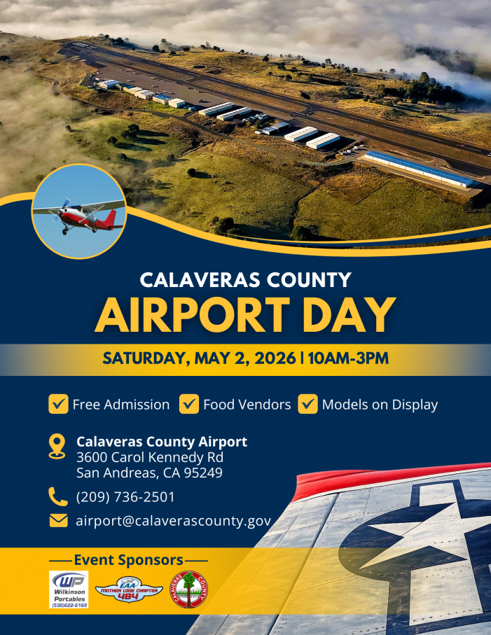 Calaveras County Airport Day 2026 is Tomorrow!  Don’t Miss It!