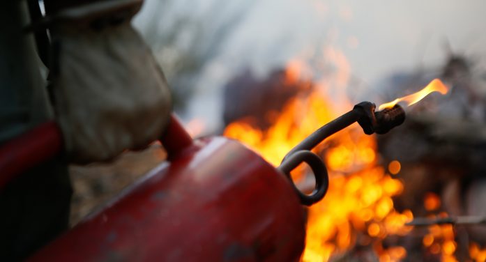 Smoke Continues from the Irish-O’Manuel Burn