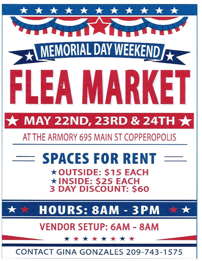 Memorial Day Weekend Flea Market at the Armory.