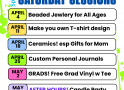 Great Saturday Events & More at Make & parTake!