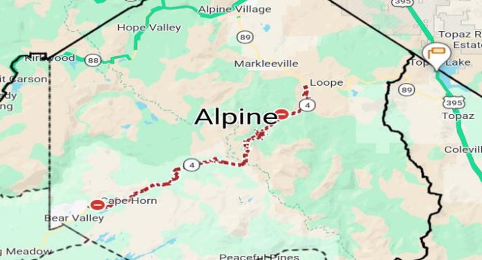 Update from Caltrans…Yes, Ebbetts Pass is Open Even if Your Phone Says it Isn’t