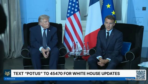 President Trump Participates in a Bilateral Meeting with the President of the French Republic