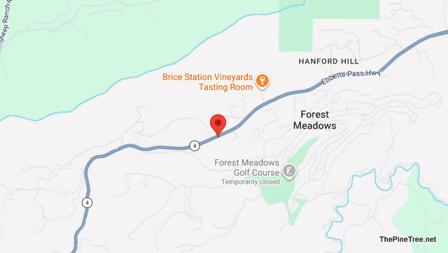 Traffic Update…Fire Reported Near Forest Meadows on Hwy 4