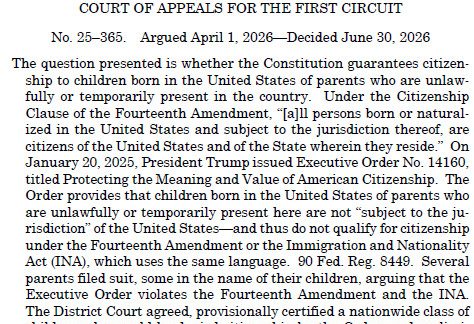U.S. Supreme Court rules Birthright Citizenship Continues