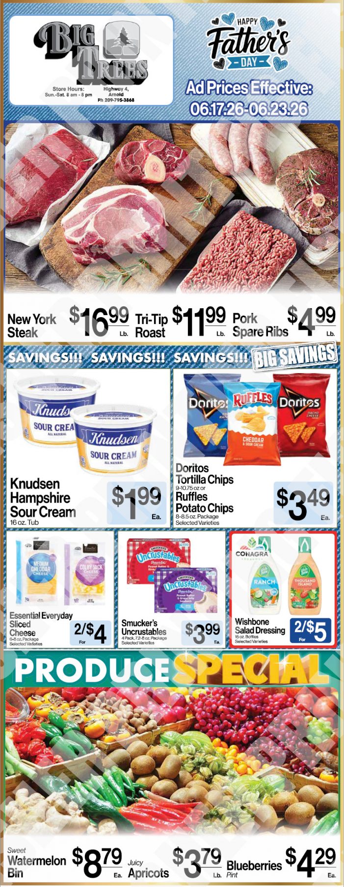 Big Trees Market Weekly Ad with Grocery, Produce, Meat & Deli Specials Through June 23rd! Shop Local & Save!
