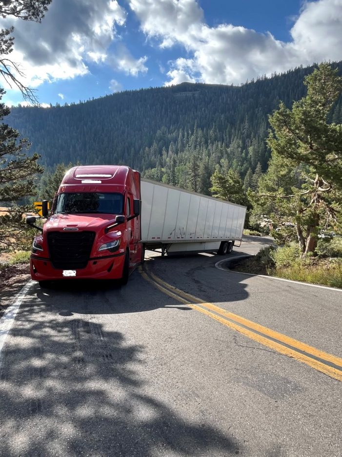 CHP Bridgeport Handles Another GPS High Country Trucker Over Sonora Pass