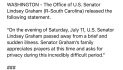 Senator Lindsey Graham Has Died
