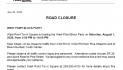 Road Closure for the West Point Block Party