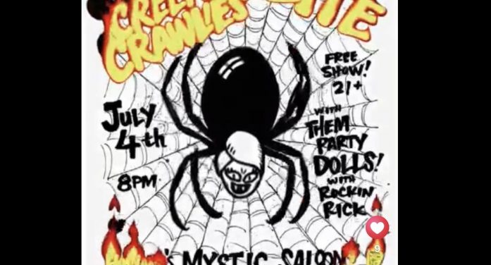 Live Music @ Howard’s Mystic Saloon Featuring Creepy Crawlies and Bite