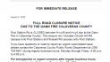 Gann Fire Closes Pool Station Road Between Hwy 4 & Hwy 49