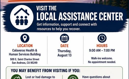 Local Assistance Center to Open for Residents Impacted by the Gann Fire