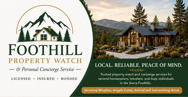 Going on Vacation or Own a Second Home in the Foothills?