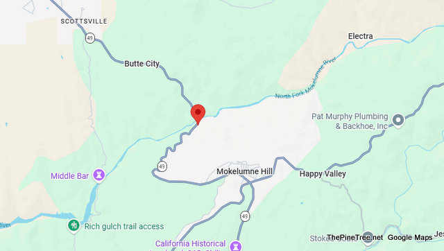 Traffic Update….Big Rig Off Roadway Collision on Hwy 49 Near Big Bar Road