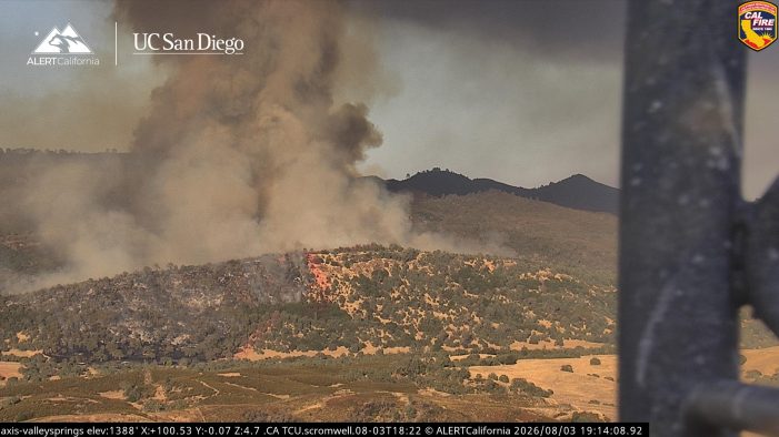 Now 310 Acre Gann Fire Working in Valley Springs Area (Updated…Mandatory Evacuations Ordered)
