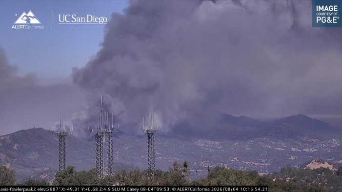 Gann Fire Heads Past 3,000 Acres, Bear Mountain Towers in Fire Path