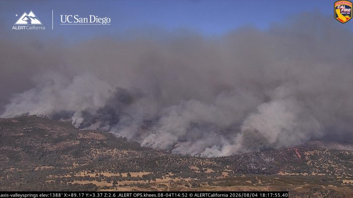 Gann Fire as Burned Through 6,500 Acres of Calaveras County