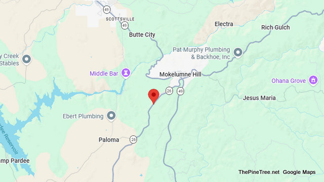 Traffic Update….Vehicle Off Roadway Collision Near Campo Seco Tpke / Sr26