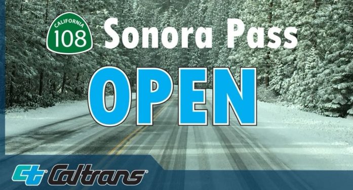 Sonora Pass to Reopen Today at 1pm after Storm