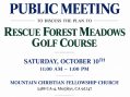 Murphys Development Company and BluePrint Investments Invite Public to Meeting on Plan to Rescue Forest Meadows Golf Course (Meeting Today Don’t Miss It)