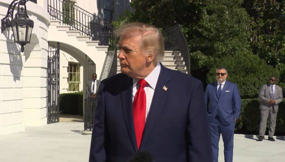 President Trump Gaggles with Press Upon Departure from the White House