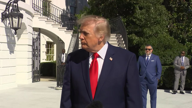 President Trump Gaggles with Press Upon Departure from the White House