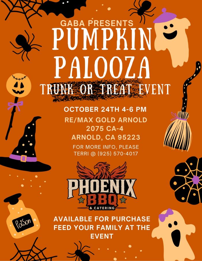 GABA Presents Pumpkin Palooza Trunk or Treat Event October 24, 4–6 p.m. at RE/MAX Gold Arnold